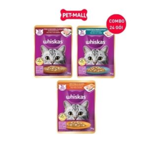 Combo 24 gói 70G - Pate mèo WHISKAS giàu dinh dưỡng - Mẫu mới 2026 Petmall